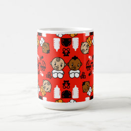 Caneca De Café Novo presente de bebê laranja único