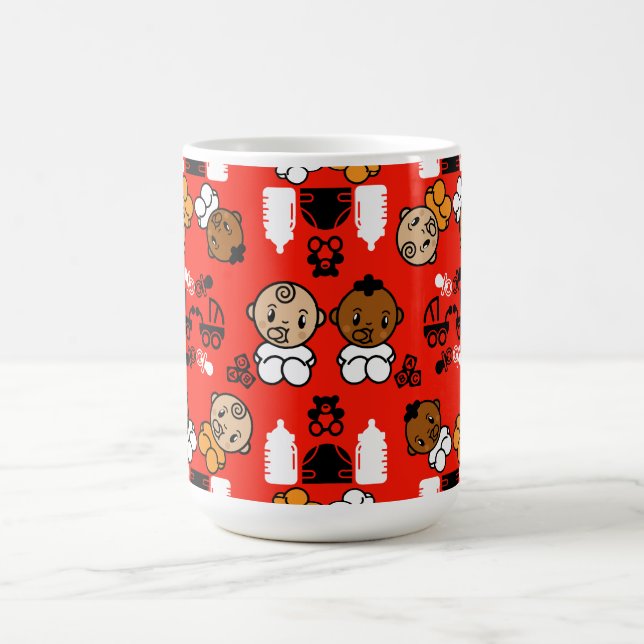 Caneca De Café Novo presente de bebê laranja único (Centro)