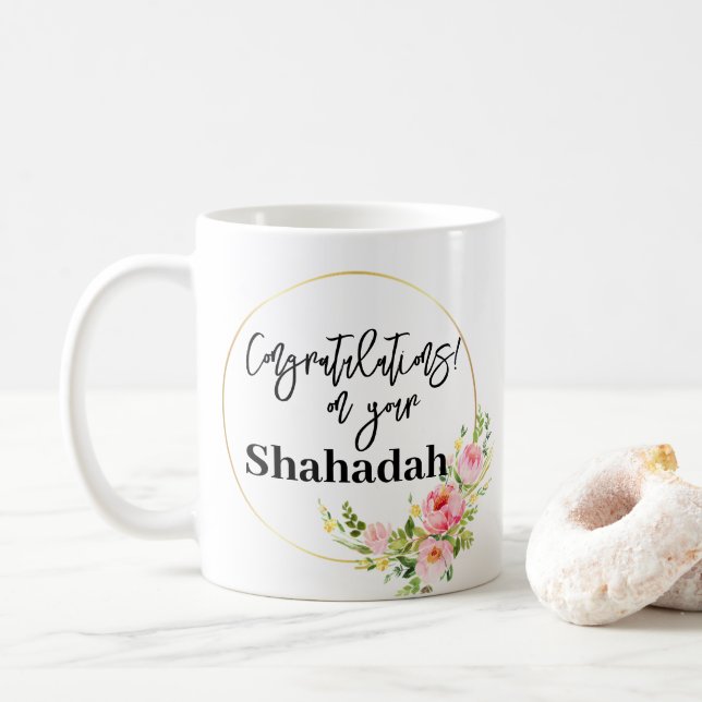 Caneca De Café Novo presente muçulmano reverter shahadah (Com Donut)