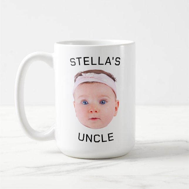 Caneca De Café Novo Tio Gift Mug, Foto Personalizada De Rosto De  (Esquerda)