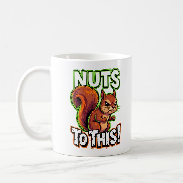 Caneca De Café Nozes de Esquilo Sarcástico para Este Meme Engraça (Esquerda)