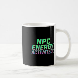 Caneca De Café Npc Energia Ativada Estética Divertida Gamer Rgb P