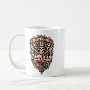 Caneca De Café NRH American Road Rebels Caveira e Ossos Cruzados