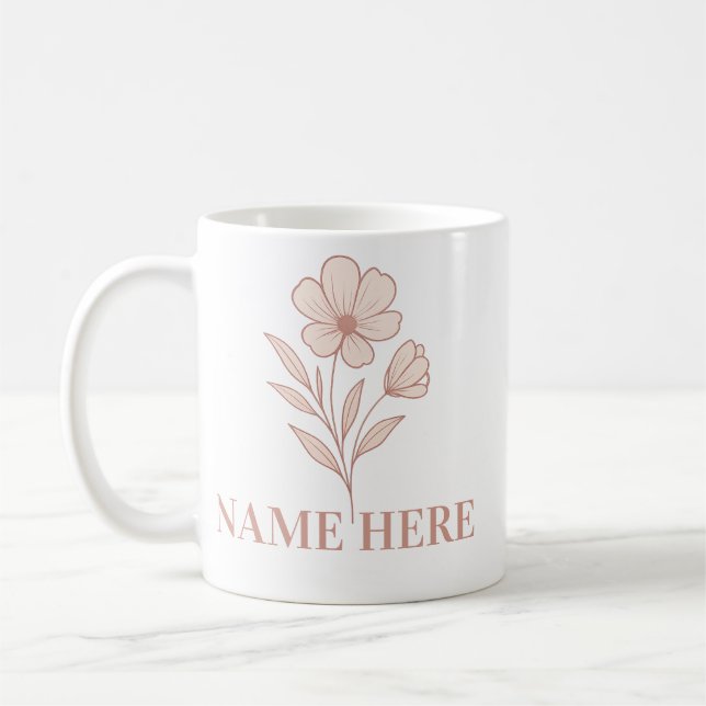 Caneca De Café nspirational Gift Personalized Name  (Esquerda)