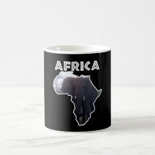 Caneca De Café Núcleo Africano de Elefante Branco Continente