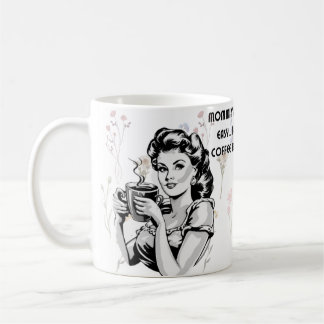 Caneca De Café Núcleo de Algodão Flor Mommin não é fácil