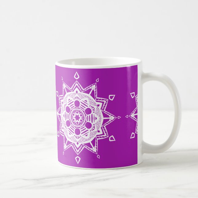 Caneca De Café Nudibranch Mandala (Direita)
