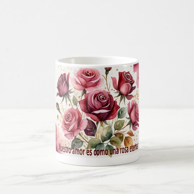 Caneca De Café 'Nuestro amor es como una rosa eterna (Centro)