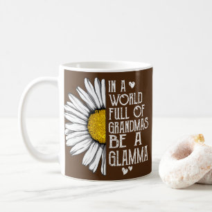 Caneca De Café Num Cheio Mundial De Avós Seja Uma Daisy Glamma
