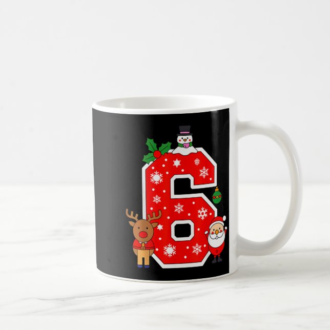 Caneca De Café Number 6 67 Meme Couple Pajamas Christmas Matching (Direita)