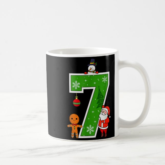 Caneca De Café Number 7 67 Meme Couple Pajamas Christmas Matching (Direita)