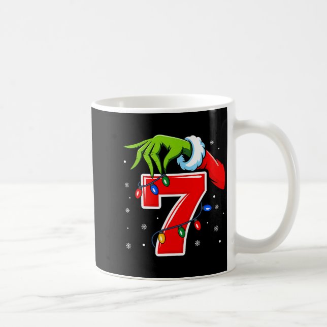 Caneca De Café Number 7 Matching 67 Meme Christmas Elf Hand Boys  (Direita)