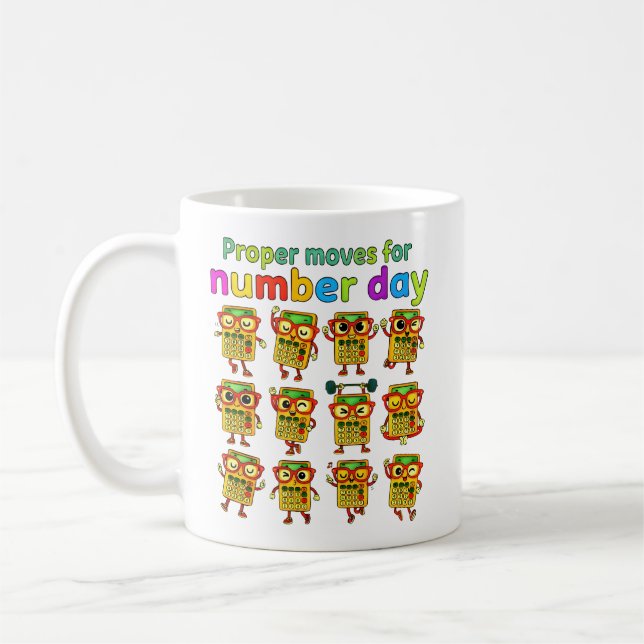 Caneca De Café Number Day Proper Moves Funny Maths Mug (Esquerda)
