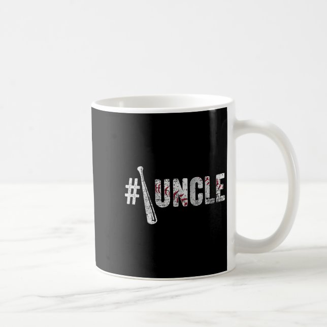 Caneca De Café Number One Baseball Uncle Fathers Day Funny Baseba (Direita)
