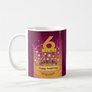 Caneca De Café Numeração de Negrito de Aniversário de Recuperação