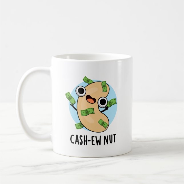 Caneca De Café Numerário Nut Funny Cashew Nut Pun (Esquerda)