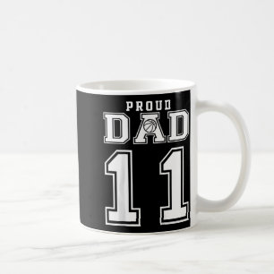 Caneca De Café Número 11 Personalizado Orgulhoso Pai de Basquete