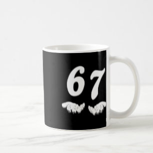 Caneca De Café Número 67 Correspondente ao Meme Six Seven Engraça