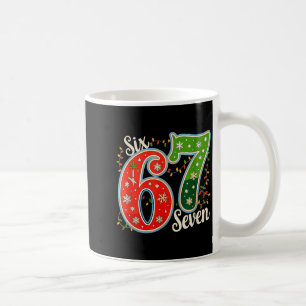Caneca De Café Número 67 Divertido Seis Sete 6 7 Meme Luz de Nata
