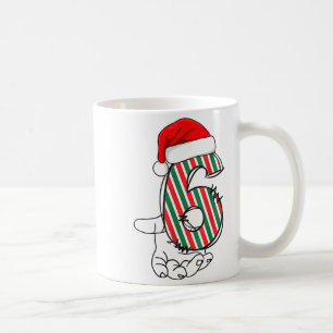 Caneca De Café Número 6 Fantasia de Natal do Meme 67 Corresponden