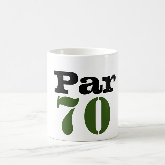 Caneca De Café Número 70 do campo de golfe para 70  (Centro)