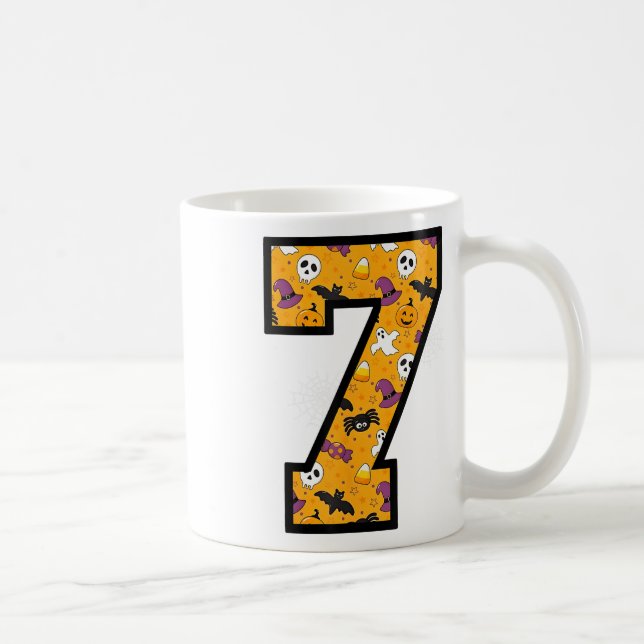 Caneca De Café Número 7 Dito de Meme Engraçado 6 7 Seis Sete Hall (Direita)