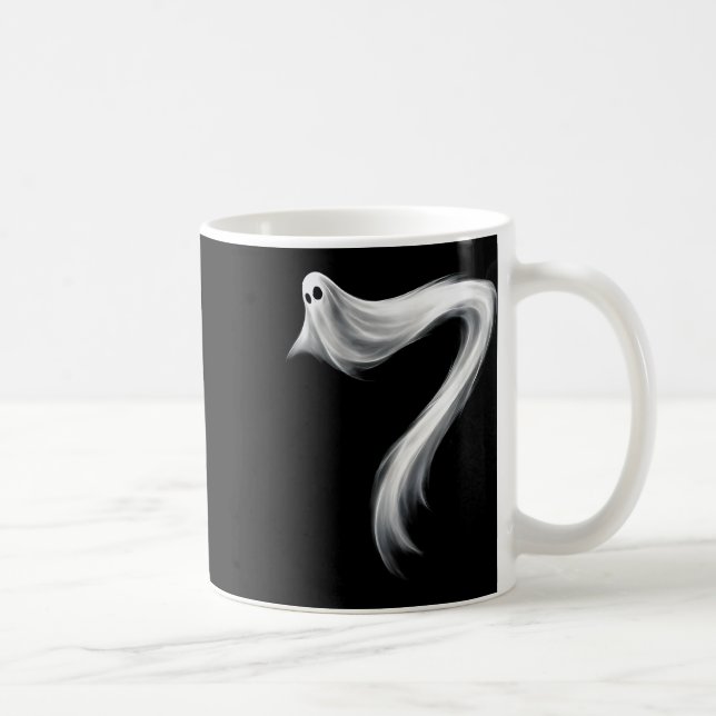 Caneca De Café Número 7 Fantasma Divertido Seis Sete 67 Meme de H (Direita)