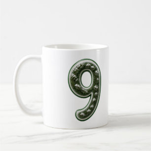 Caneca De Café Número 9 Pinheiro Geado Natal