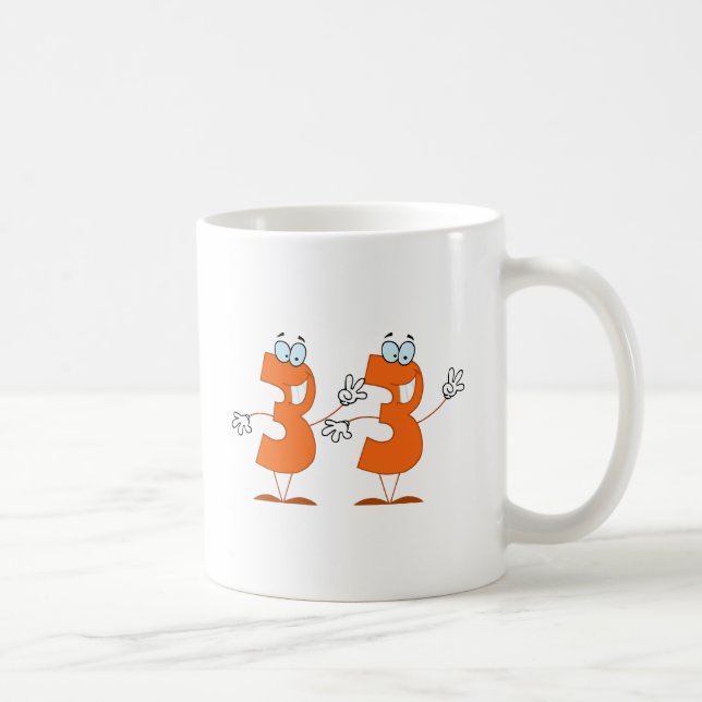 Caneca De Café Número Feliz 33 (Direita)