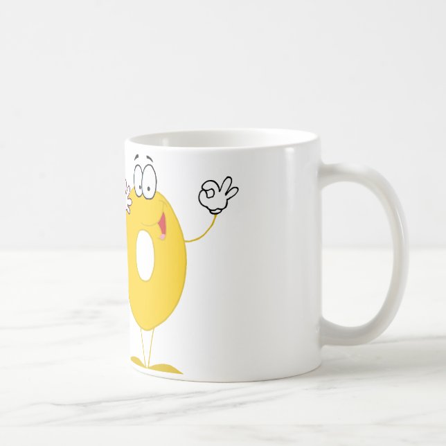 Caneca De Café Número Feliz 90 (Direita)