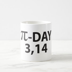 Caneca De Café número Pi como dia do pi