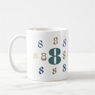 Caneca De Café Numerologia 8 Mug