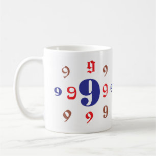 Caneca De Café Numerologia 9
