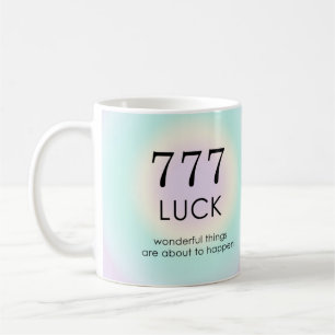 Caneca De Café Números de anjo Numerologia 777 Motivação de so