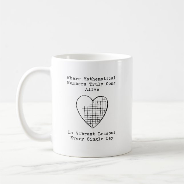 Caneca De Café Números de Matemática se Tornam Vivos em Lições Di (Esquerda)