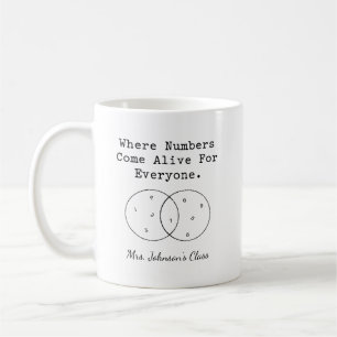 Caneca De Café Números Ganham Vida Para Todos Diversão Matemática