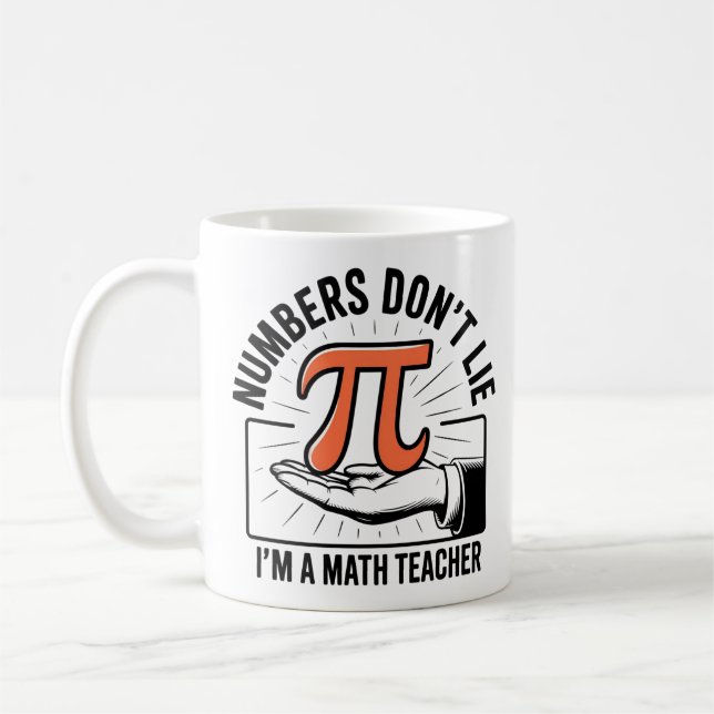 Caneca De Café Números Não Mentem – Professor de Matemática Diver (Esquerda)