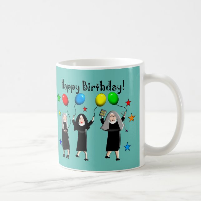Caneca De Café Nun Happy Birthday Coffee Mug (Direita)
