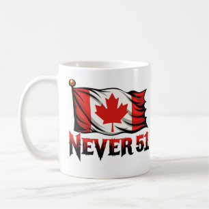 Caneca De Café Nunca 51, Canada Flag,