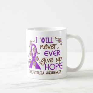 Caneca De Café Nunca dê acima a fibromialgia da esperança 4