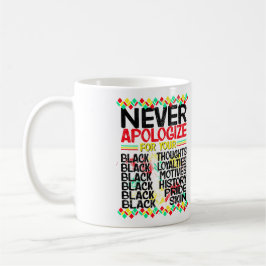 Caneca De Café Nunca Desculpe A Negra, Orgulhoso De Ser Negro