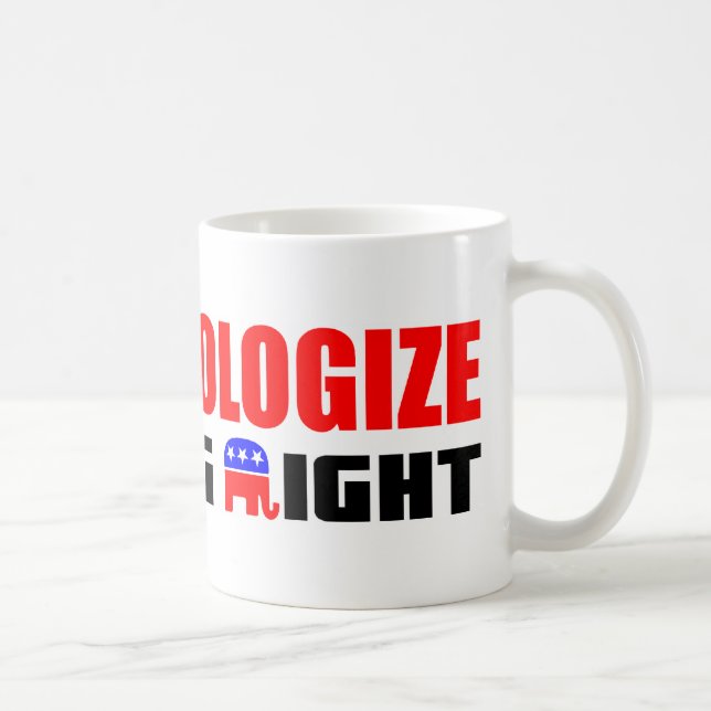 Caneca De Café Nunca desculpe-se! (Direita)