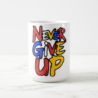 Caneca De Café Nunca Desista Espírito Incontrolável