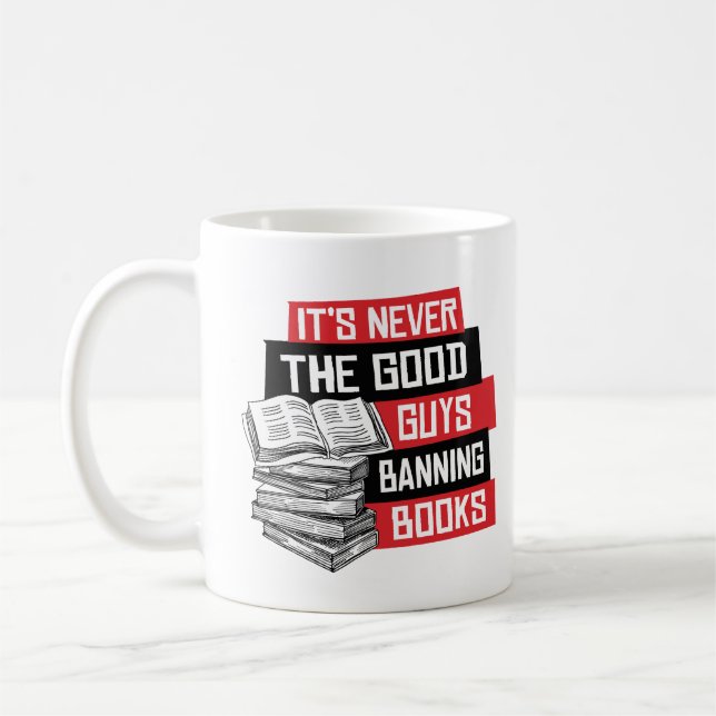 Caneca De Café Nunca é a boa cara proibindo livros (Esquerda)