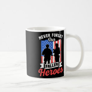 Caneca De Café Nunca Esqueça o Dia do Memorial dos Heróis Falecid