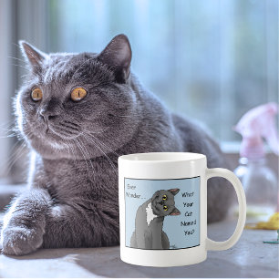 Caneca De Café Nunca Mais Admirável Gato Azul