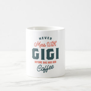 Caneca De Café Nunca Mal Com Gigi Antes Do Dia de as mães De Caf
