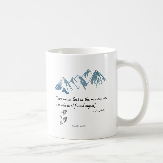 Caneca De Café Nunca me perco nas montanhas, é onde... (Direita)