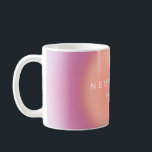 Caneca De Café Nunca Parar de Sonhar<br><div class="desc">Nunca Pare de Sonhar - citação inspiradora e motivacional - Tipografia - gradiente/aura pastel.</div>