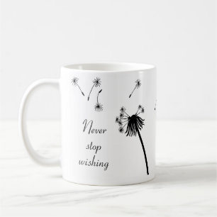 Caneca De Café Nunca Pare de desejar o Dandelion